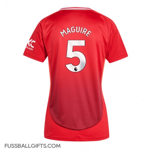 Manchester United Harry Maguire #5 Fußballbekleidung Heimtrikot Damen 2024-25 Kurzarm